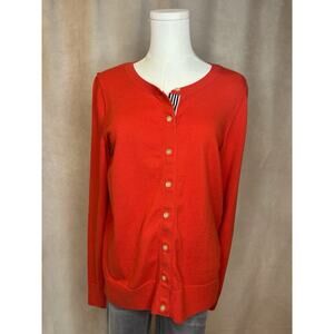 Gap Cashmere Blend Red Cardigan Sweater Button Front Knit L